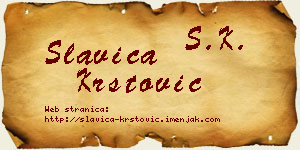 Slavica Krstović vizit kartica